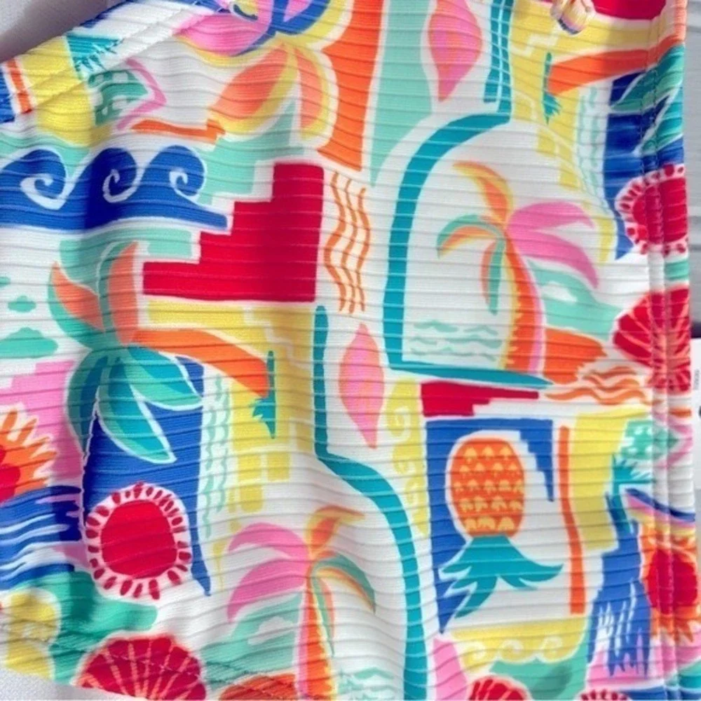 Art Class Tropical Beach Bikini Swim Bottom Girls XL 14 Colorful NWT